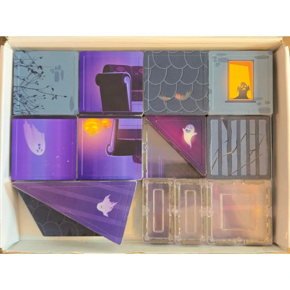 PicassoTiles Haunted House 41 Piece Magnetic Building Set Halloween Theme READ
